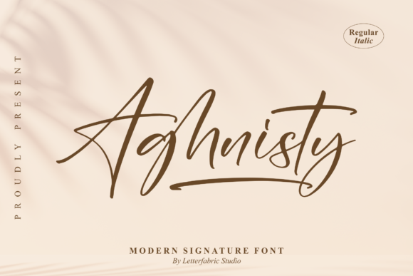 Aghnisty: A Trendy Script Font for Creative Projects