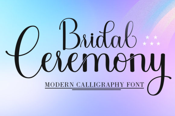 Bridal Ceremony Font for Elegant Branding