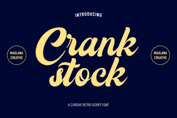 Crankstock: A Vintage Script Font for Business Branding