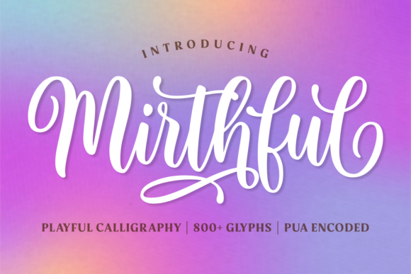 Mirthful Font: A Joyful Script for Handmade Creators