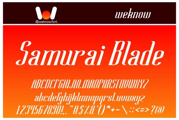 Samurai Blade Font Review